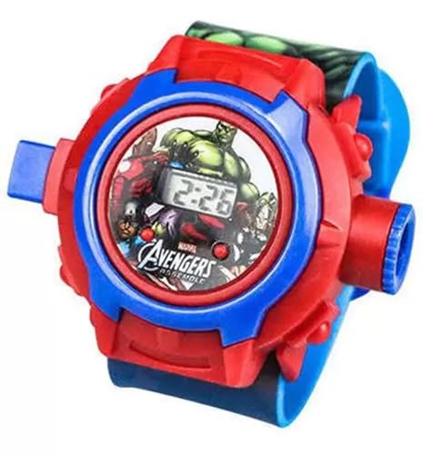 Image of Acnos Brand- Digital 24 Images Projector 7 Character Watch for Kids Boys Rubber Material Watch Diwali Gift Birthday Return Gift Best Digital Toy Watch for Boy's Girl's