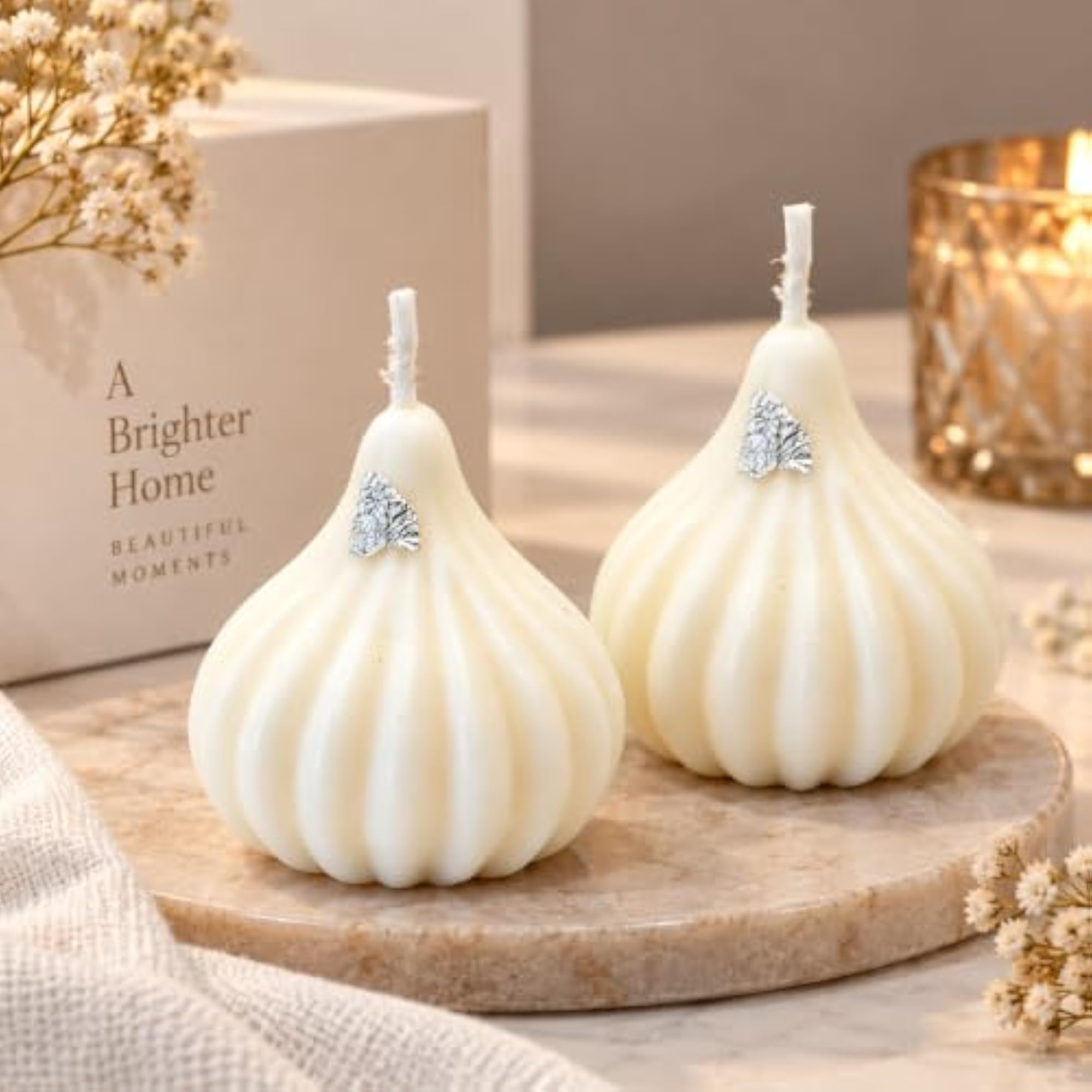 Modak Scented Candle, Soy Wax Mithai-Style Decorative Candle