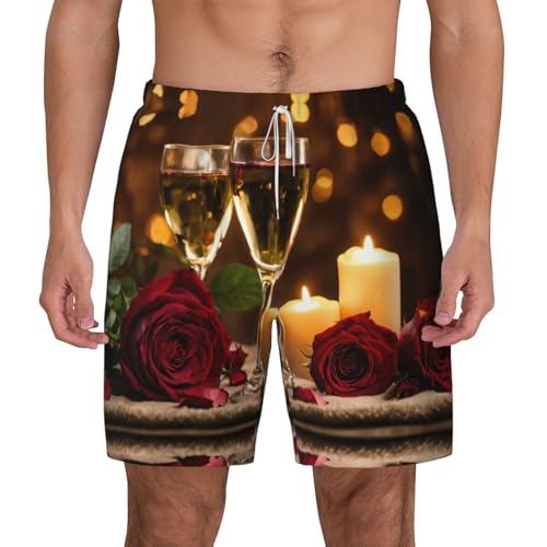 Short de bain respirant homme à séchage rapide motif rose
