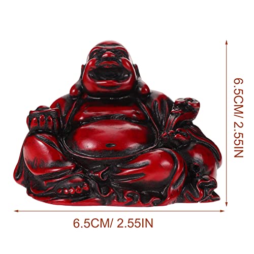Figura decorativa Buda Maitreya de resina 2 pulgadas miniatura 2