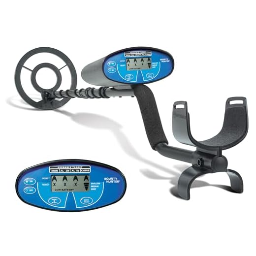 Bounty Hunter QSI Quick Silver Metal Detector, Black – Fully Automatic Ground Balance, 8-Inch Waterproof Coil, LCD Display, 4-Segment Digital Target ID & 3-Tone Audio Feedback
