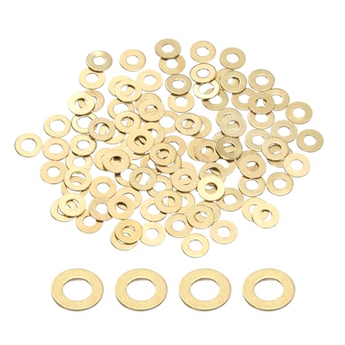 uxcell 100Pcs M2.5 Rondelle Laiton 5mm OD x 2.5mm ID x 0.4mm