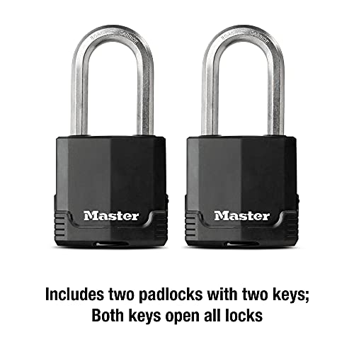 Image of Master Lock M515XTLH Magnum Heavy Duty Padlock with Key, 2 Pack Keyed-Alike