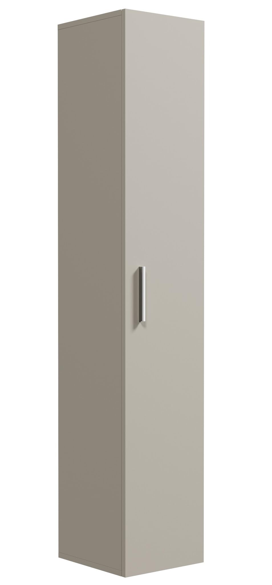 Badplaats Badezimmerschrank Pluto 30 x 30 x 150 cm Cashmere - Hoch Badschrank mit 1 Tür