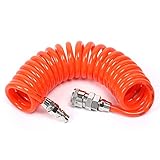 SNS エアーホース エア工具用ホース エアーツール エアーコンプレッサーの バネ式 内径5mmX外径8mm 3m オレンジ コンプレッサー ホース