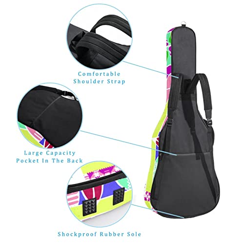 Housse de transport étanche pour guitare avec bandoulière réglable Motif abstrait, Multicolore 04, 42.9×16.9×4.7 in… - Les Beatles, Paul McCartney, John Lennon, RIngo Starr, George Harrison Housse de transport étanche pour guitare avec bandoulière réglable Motif abstrait, Multicolore 04, 42.9x16.9x4.7 in… – Image 4