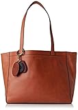 Logoanhänger aus Leder Marc O\'Polo Damen Della Shopper M, Authentic Cognac, OS