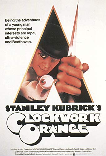 Image of Clockwork Orange v2 Movie Poster Framed or Unframed Glossy Poster (A3 297 × 420 mm Framed Black)