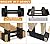 BALIE SPACE Outdoor Firewood Rack Brackets Kit for Fire Wood Pile Storage, Adjustable log stacking Stand Holder for 2x4 lumber, Black, Set of 2