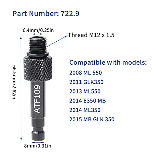 Image of Transmission Automatic Fluid Oil Filling Filler Adapter Include Metal Dispenser with Shut Off Valve Compatible with VW Audi 09G 01J 722.9 CVT DSG ATF Benz 722.9
