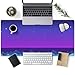 Purple Large Gaming Mouse Pad Extended Kawaii Cute Desk Mat Pad Anime Mousepad XXL Night Keyboard Pad Computer Laptop Mouse Mat Office Desktop Decor Pad 31.5x15.7 in
