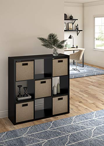 Image of ClosetMaid Decorative Open Back 9-Cube Storage Organizer, Black