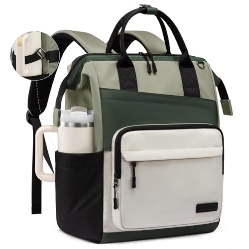 Laptop Backpack for Women, 15.6 Inch Travel Backpack for Work College Business, Water Resistant Teacher Nurse Bag with Large Capacity, School Bookbag Bags Cute Daypack for Woman Girls
