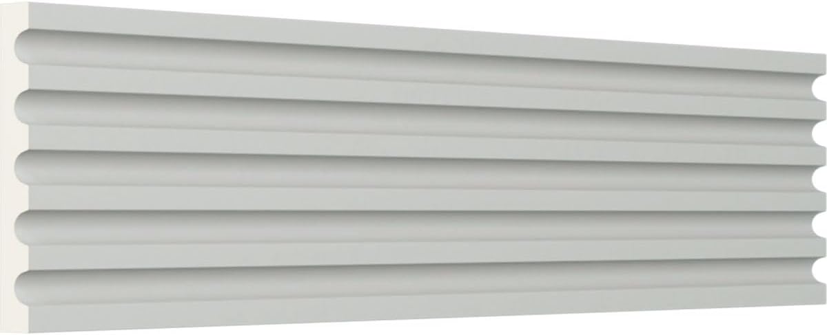 Ekena Millwork CAS05X79X01-CASE-12 Fluted Window & Door Casing, 5 1/8"W x 78 3/4"H x 5/8"D, Primed, 12 Pack