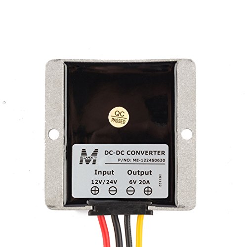uxcell Power Voltage Converter DC12V/24V to DC6V 20A 120W Waterproof Voltage Convert Transformer4