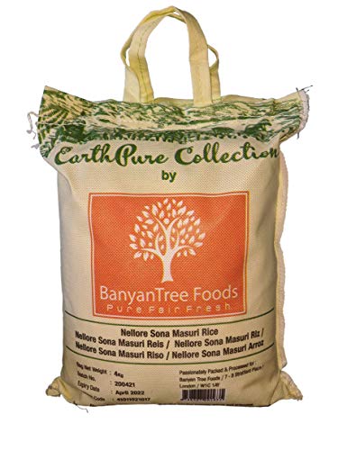 Arroz BanyanTree Foods Nellore Sona Masoori (arroz fácil de cocinar) 4 kg