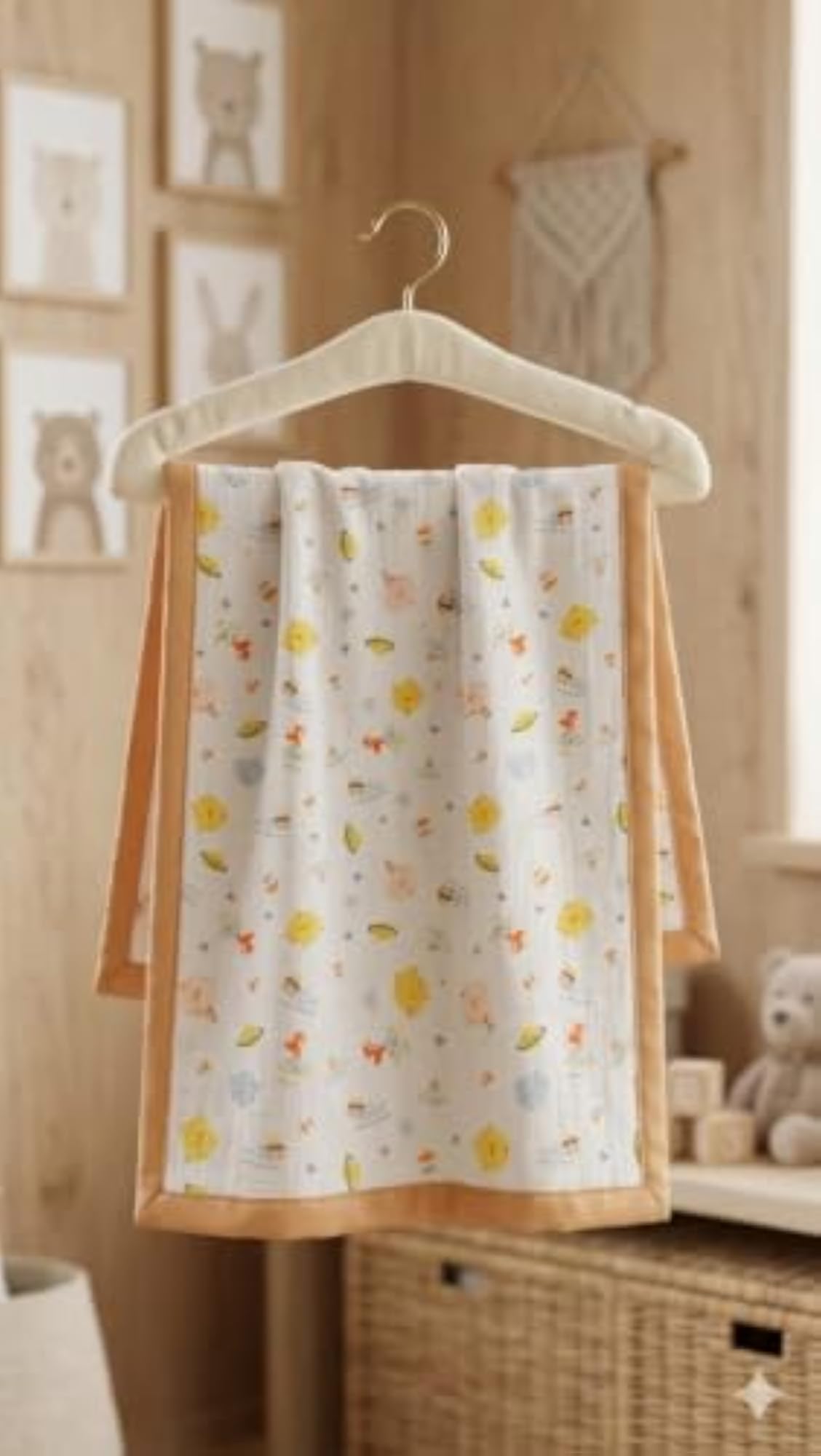 Baby Muslin Swaddle Blanket for Newborn, Soft Breathable Cotton