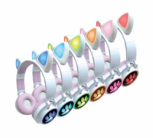 Image of LEXiBOOK, 2-in-1 Bluetooth Headphones, HPBTKT | Wireless & Wired, LED lights, Foldable, Adjustable, Rechargeable