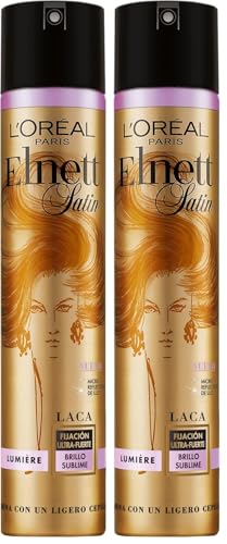 L'Oreal Paris Elnett Laca de Peinado Fijación Fuerte, el paquete puede variar (Paquete de 2)