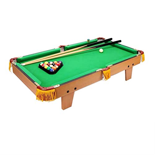 NOALED Billard-Spieltisch, Billardtisch für Kinder und Erwachsene, Tisch-Billardtisch-Set mit Spielbällen, Stöcken, Kreide, Bürste und Dreieck, 124,9 cm (grün, mittelgroß) (Gre