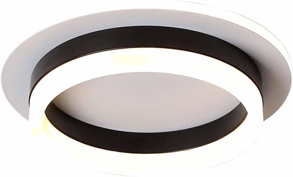 AWEITG Lámpara de techo LED 7,8 pulgadas: lámpara empotrable W, 1680 lúmenes, 3000 K/4000 K/5000 K, moderna for dormitorio, cocina, baño, pasillo, Ar(Dark,7.8 * 1.9in)