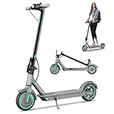 350W Powerful Motor Electric Scooter,8.5”Solid Tires,Up to 19MPH,15 Mile Range with Braking System,Foldable Lightweight Electric Scooter for Adults,Max Load 265 LBS,App Control(Blue)