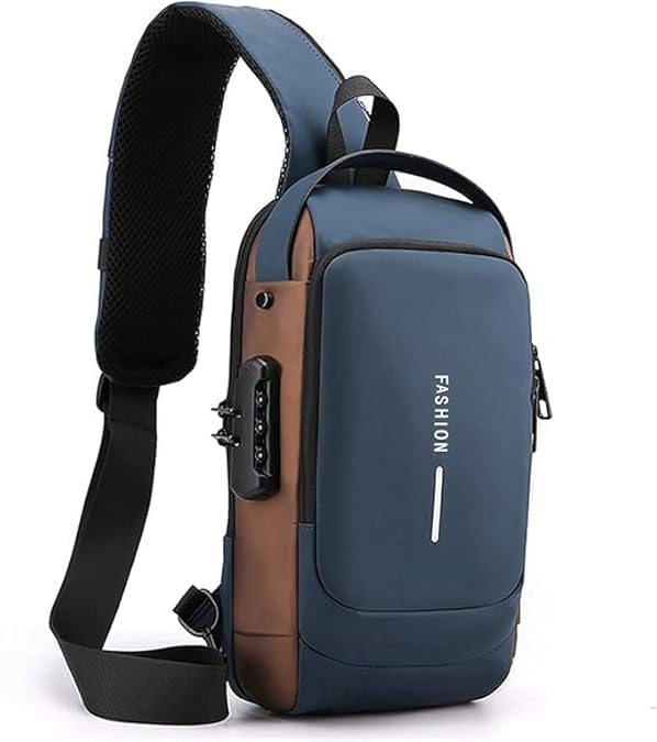 Image of PAPITA Sling Bag for Men Stylish Crossbody Backpack for Men & Women, Anti-Theft Chest Bag with Messenger Bags, Casual Shoulder Bag