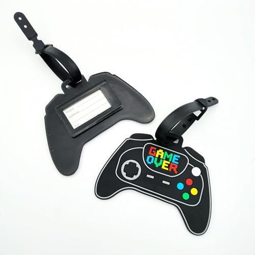 Retro Game Controller Silicone Luggage Tag Fun and Unique Gamepad Personalized Labels Travel Accessory for Gamers4
