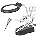 Repair Stand Magnifying Glass Magnifier Clamp with LED Light Workbench, Adjustable Position for Repairing Jewelry Jade, Carving, Electrical Appliances, Laboratory (TE-801)