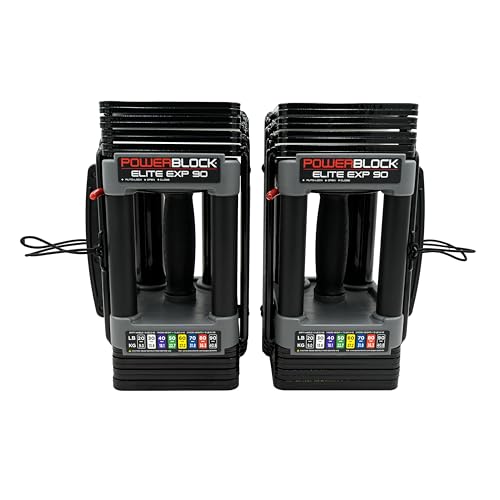 POWERBLOCK Elite EXP - Mancuernas ajustables, se venden en pares, etapa 1, mancuernas de 5 a 50 libras, construcción de acero duradero, equipo de entrenamiento innovador, mancuernas todo en uno, - imagen 3