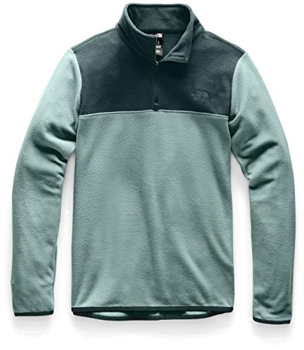 The North Face Women's TKA Glacier 1/4 Zip Fleece Jacket, Trellis Green/Ponderosa Green