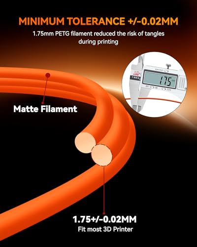 Image of TECBEARS Rapid PETG Filament Bundle,High Speed 3D Printer Filament 4KG, High Toughness PETG, Pack of 4, Black
