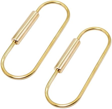 PPFISH Durable Brass Screw Lock Clip Key Chain Ring, Simple Style Car keychain for Men Women