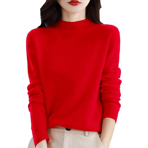Cashmere Sweaters for Women Warm Cashmere Sweater Tops Turtleneck Light Long Sleeve Elegant Soft Pullover Sweater