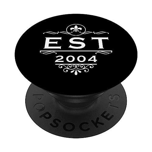 Establecido 2004 EST 2004 Desde 2004 Cumpleaños 2004 PopSockets PopGrip Intercambiable