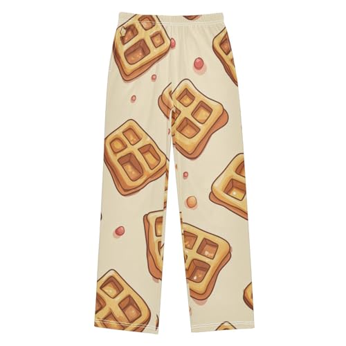 ZZXXB Cookies Print Boys Long Pants Soft Trousers Elastic Waist Kids Lounge Bottoms with Pockets S-XL