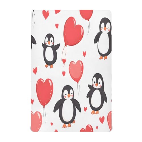 Ttgoth Sábana Bajera Ajustable para Cuna para niños y niñas, sábana de Punto Jersey para Cuna de bebé, para el día de San Valentín, sábana para Cuna estándar y colchón de Cama Infantil, acogedora,