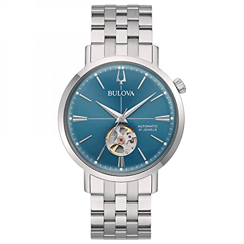 Reloj mecánico hombre Bulova Aerojet trendy cód. 96A277, Pulsera