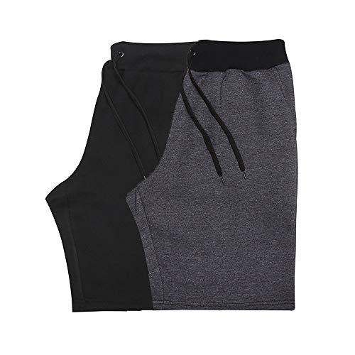 KIT 2 Bermudas Masculina Moletom Conforto + Tenis Masculino Academia YZI - Bermudas Preto/Grafite M
