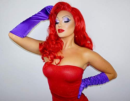 Image of Moira Synthetic Straight Artificial Hair Wig Costume Dressing Cosplay (Glitzy Red)