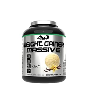 Addict sport nutrition – Weight gainer massive – Prise de masse musculaire avec protéine concentrée – Ultra calorique 1200 kcal par dose – 51g de protéine et 21g de BCAA – 2,5 kg – Goût vanille