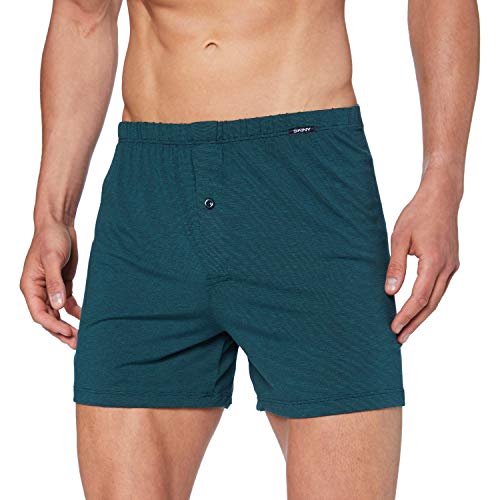 Skiny Herren Boxer Shorts, Verde Azulado, XXL para Hombre