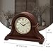Presentime & Co. Mantel Clock Vintage Farmhouse Series, Napoleon Desk & Shelf Clock, 13 x 10 inch, Domed Lens, Quartz Movement, ABS Plastic Case, Walnut Brown Finish (Home/Tabletop Decoration)