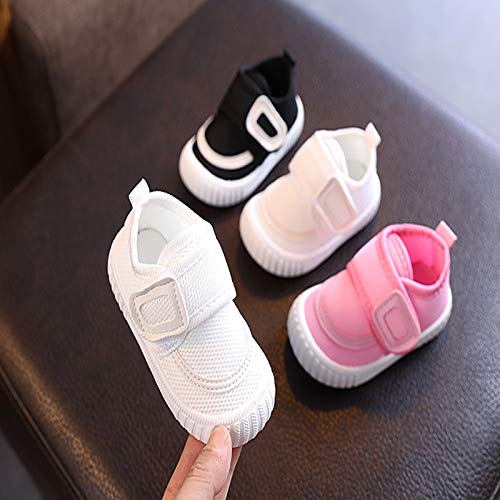 Toddler Mesh Woven Loafers Solid Sports Baby Shoes Shoes Flying Color Baby Shoes Kid Shoes Boy (Pink, 12-15 Months)4