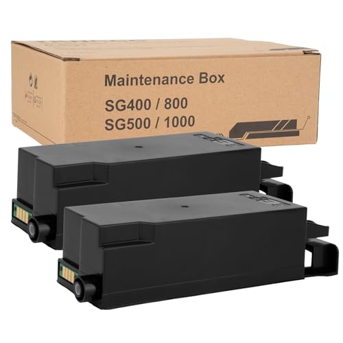 TKNCCC Sawgrass Waste Ink Collection Unit Waste Ink Tank Replacement for Sawgrass Virtuoso SG400 SG500 SG1000 SG800 Ricoh GC41 Printer (2 Packs)