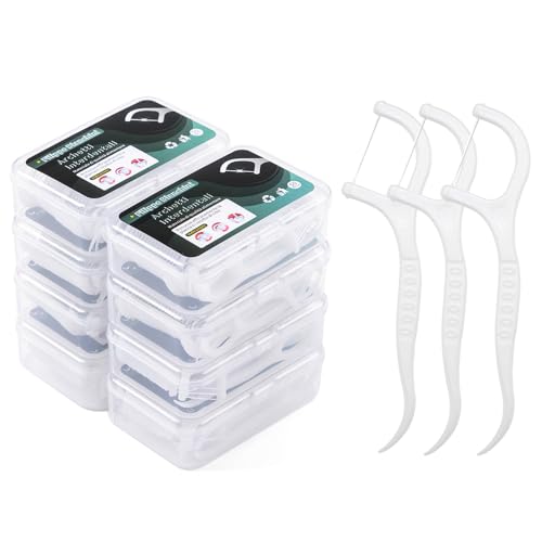400 Pezzi Bastoncini di Filo Interdentale by Filippo Bianchini, Forcella interdentale,con Contenitore Igienico e Portatile Cura Dentistica per Tutta Famiglia