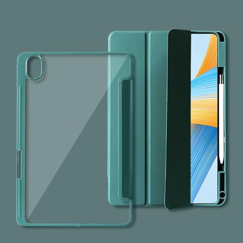 Funda para tablet inteligente Huawei MatePad Pro de 13.2 pulgadas (soporte para bolígrafo), carcasa trasera de acrílico transparente transparente delgada a prueba de golpes con encendido y apagado