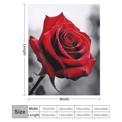 Couverture polaire rose rouge 150x200 cm en flanelle pour lit et canapé style ferme