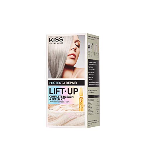 KISS Lift Up Complete Hair Bleach Kit, Rose Pink Toner, Gentle Conditioning Formula for All Hair...