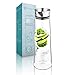 Flatastic® Caraffa in vetro borosilicato di alta qualità, [29,5] x [9] cm, senza BPA e acciaio inossidabile, capacità 1250 ml, caraffa per acqua con coperchio filtrante